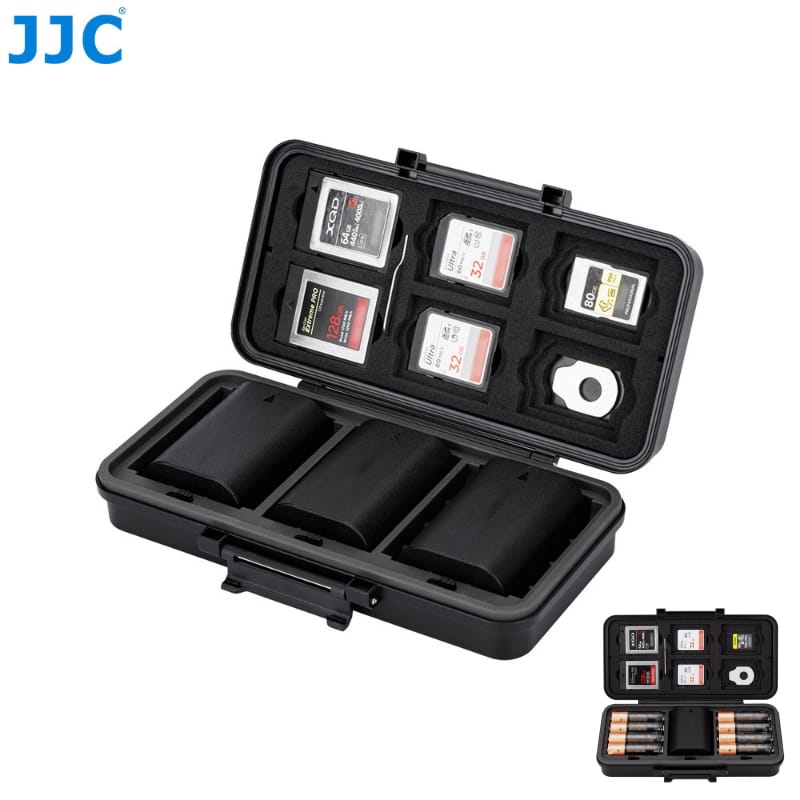 JJC 相機電池＆記憶卡收納盒 可裝三顆電池 FZ100 W235 LP-E6 EL15 等電池 3號電池 AA 公司貨